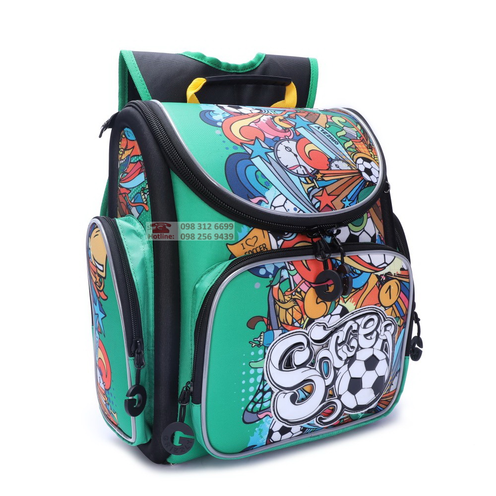 Cặp học sinh chống gù Grizzly Bags Studio - Cặp sách chống gù chống thấm nước